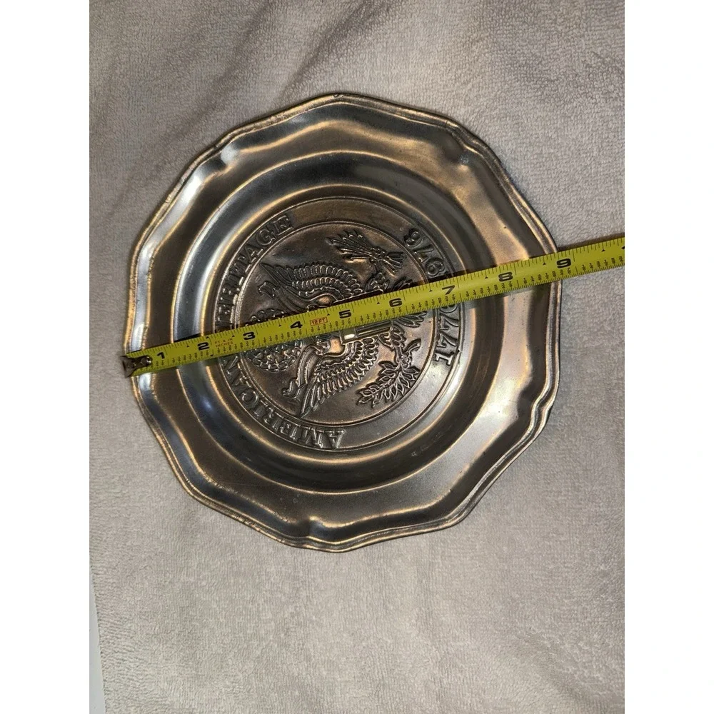 American‎ Heritage 1776 to1976 Limited Edition Pewter Plate Cantrell Collection
